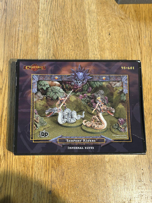Ral Partha Crucible 28mm Infernal Elves - Serpent Riders opened box