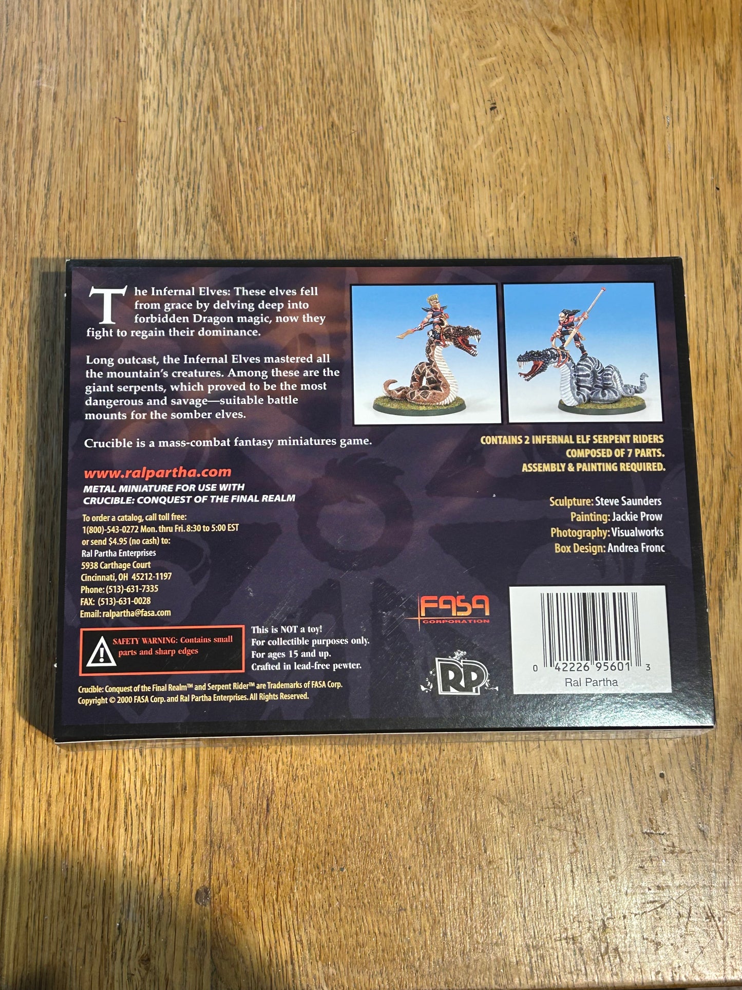 Ral Partha Crucible 28mm Infernal Elves - Serpent Riders opened box