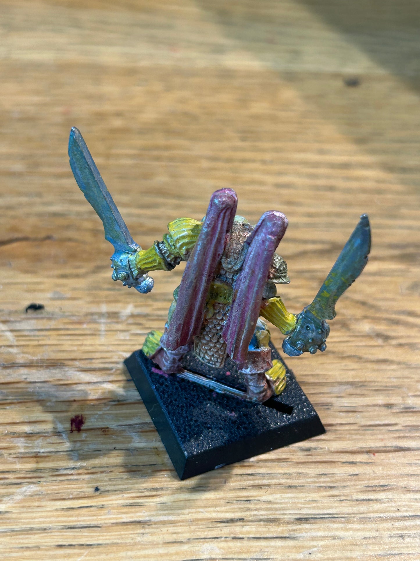 Vintage Warhammer Chaos Tzeentch Champion 'Three Heads' Realm of Chaos Metal