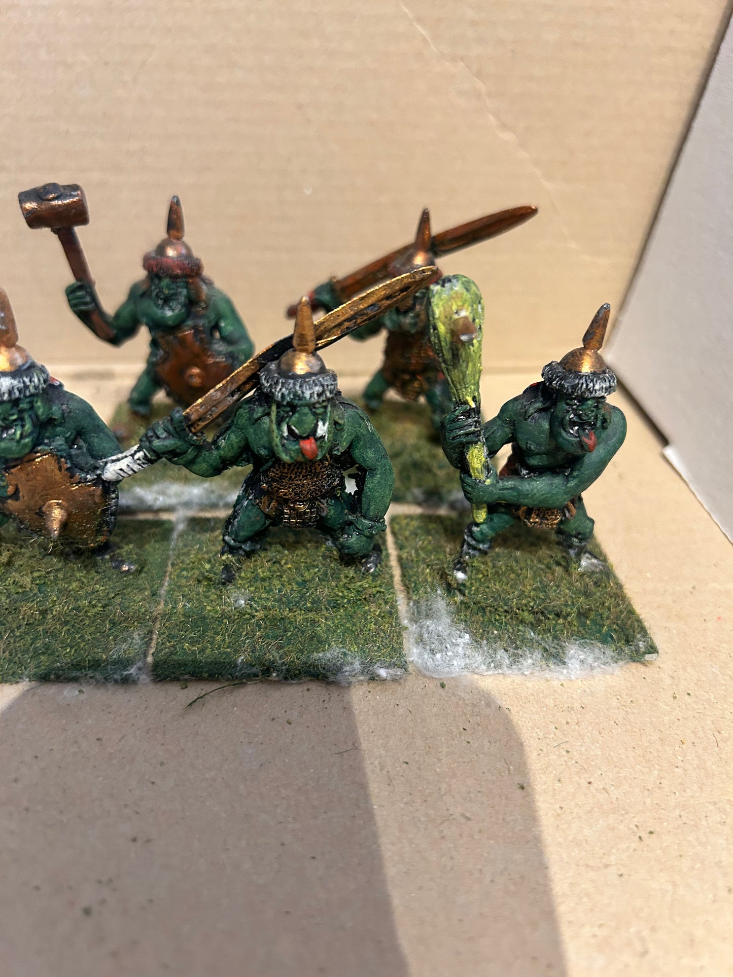 Warhammer fantasy proxy ogres or giant orcs x 7 (same size as classic jes Goodwin ogres)