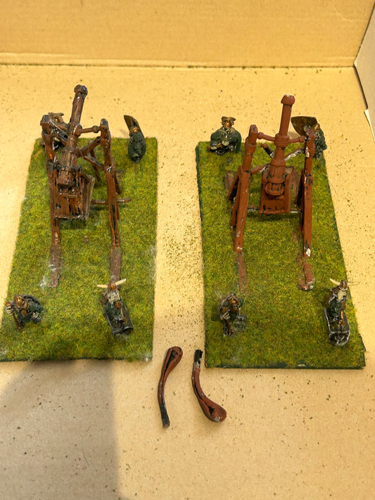 Warhammer fantasy proxy irregular miniatures goblin catapults x2