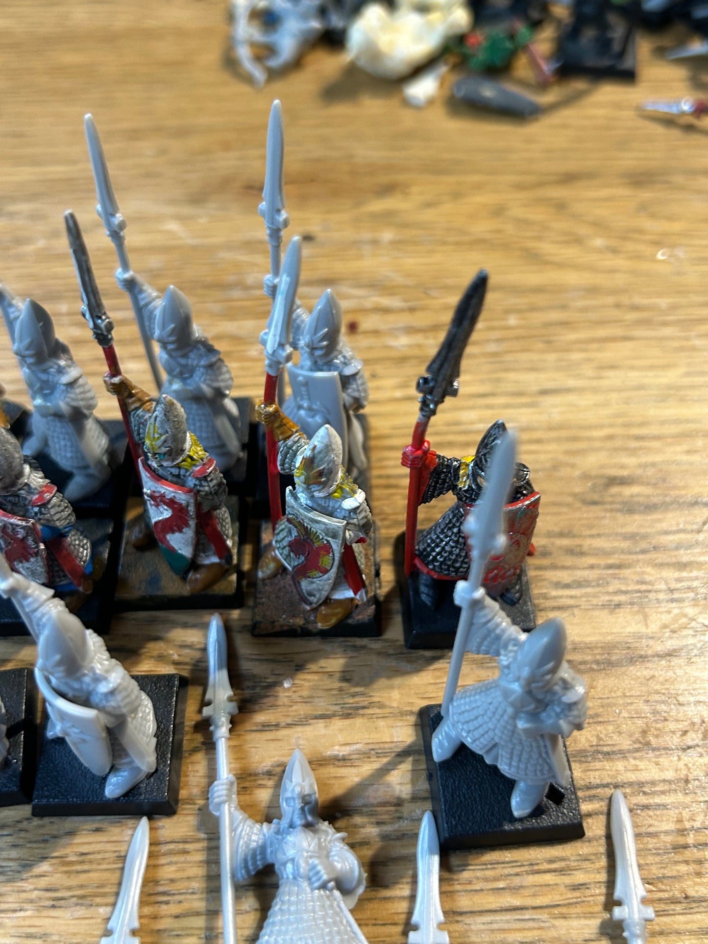 Warhammer fantasy 4th edition plastic high elf spearmen x20 (9 shields)