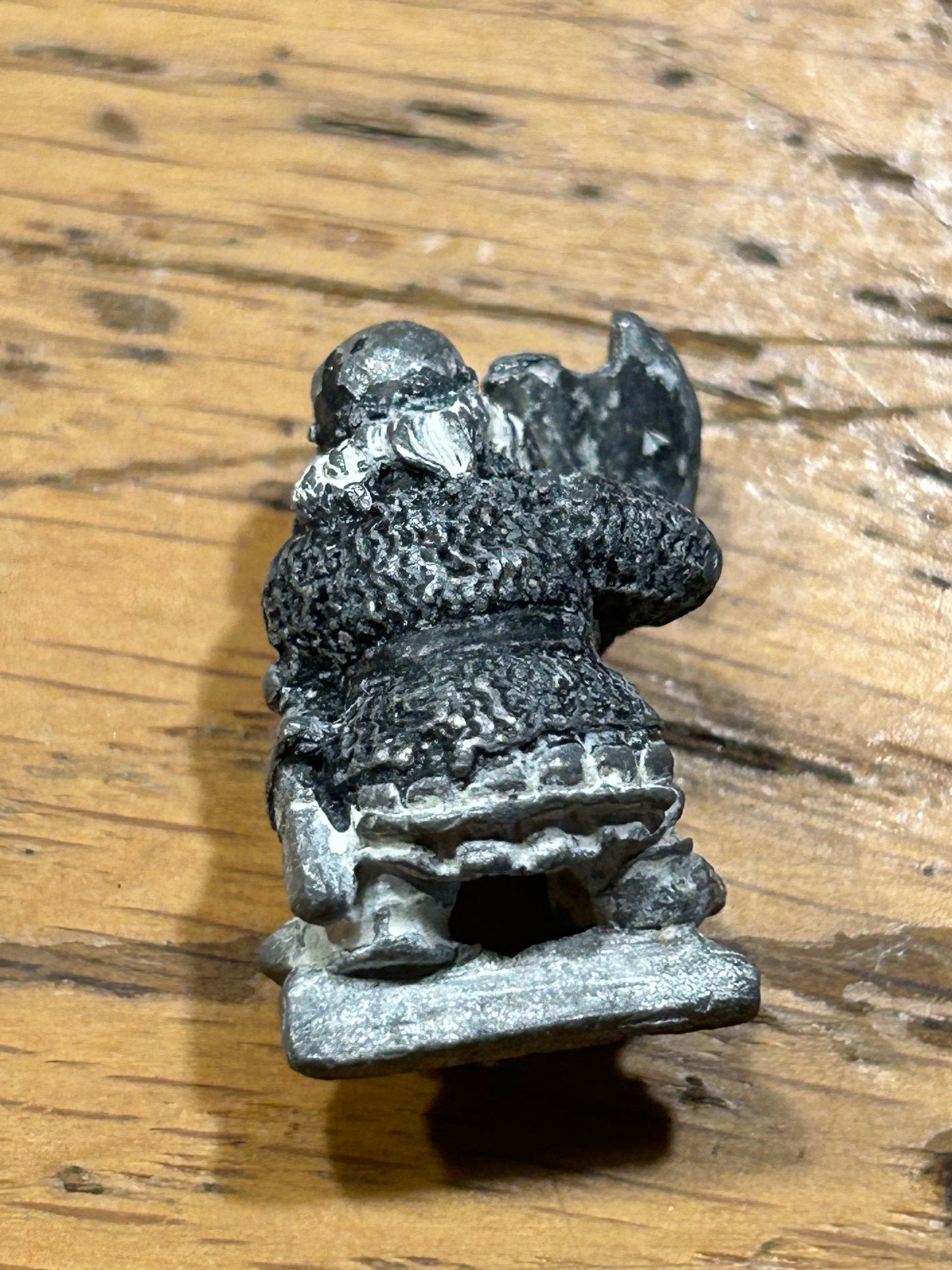 Warhammer fantasy Citadel Dwarf imperial dwarf trooper Brodin Metal (has been stripped badly and has paint in the recesses still)