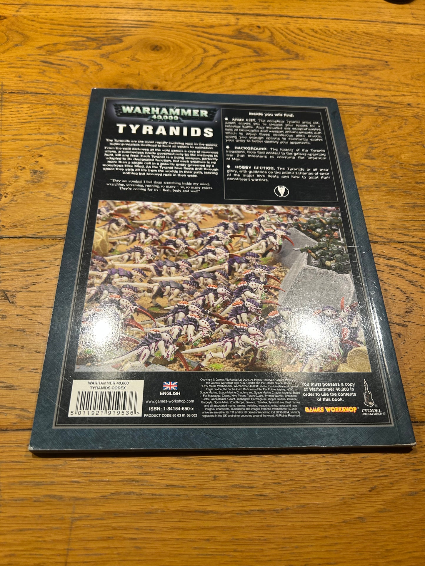Warhammer 40K Codex Tyranids book 2004 4th Edition Games Workshop 40K