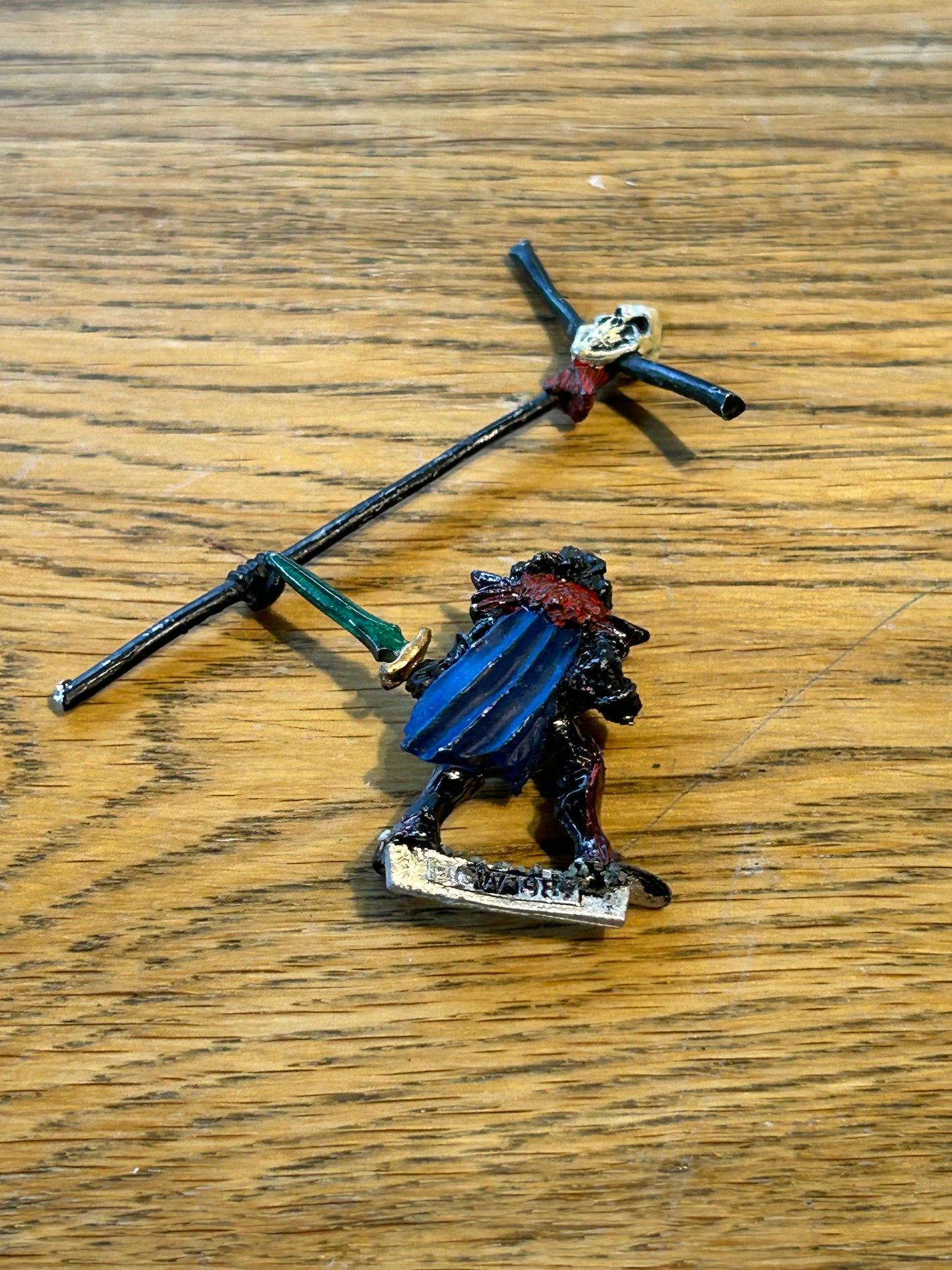 High Elf Melnibonean Swordsman Kashtar 1980s Citadel EC01 Metal Warhammer (converted to hold a banner)