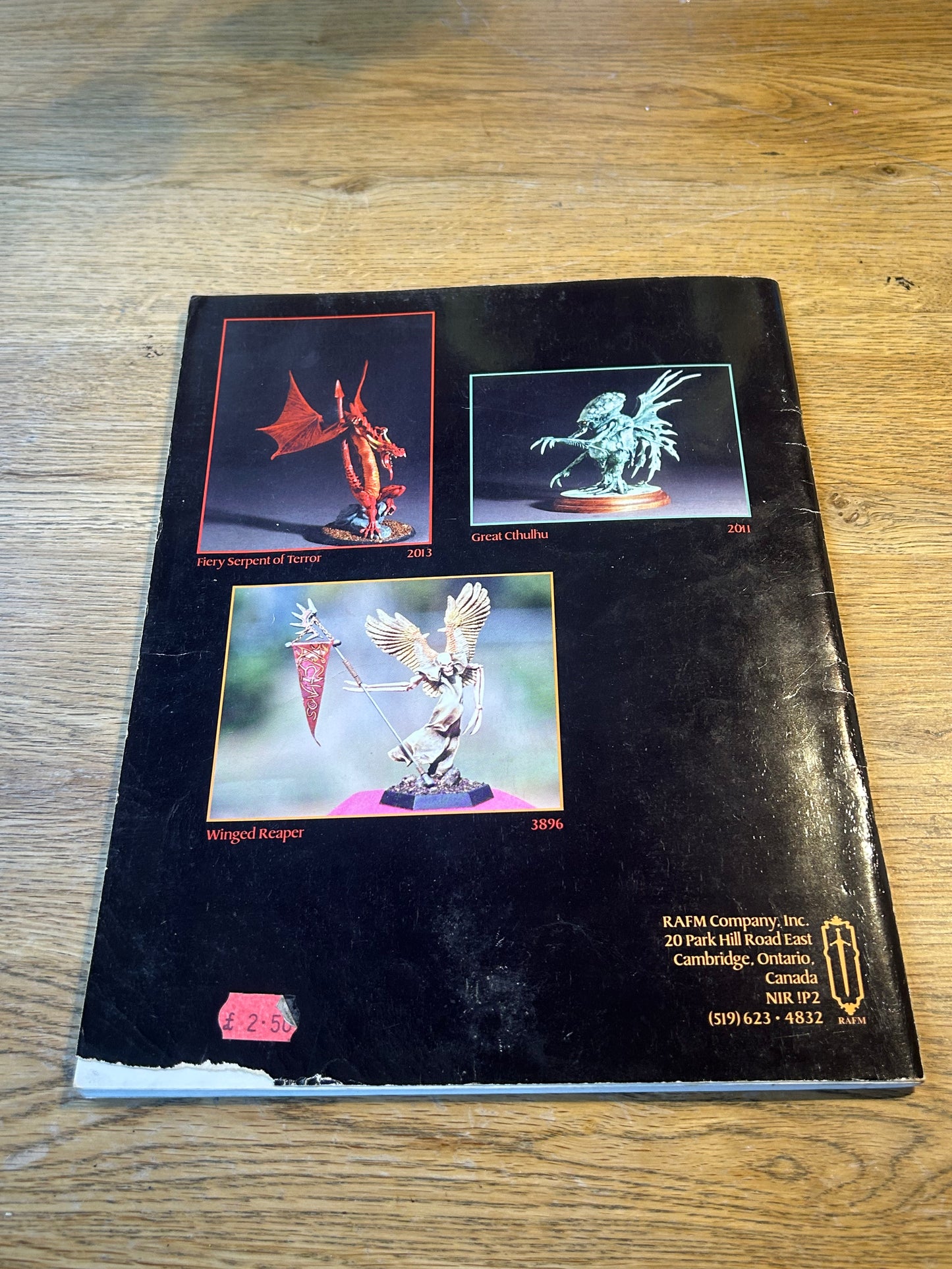 RAFM 1994 CATALOGUE, has wear, missing tiny bit of back cover and some pen marks inside