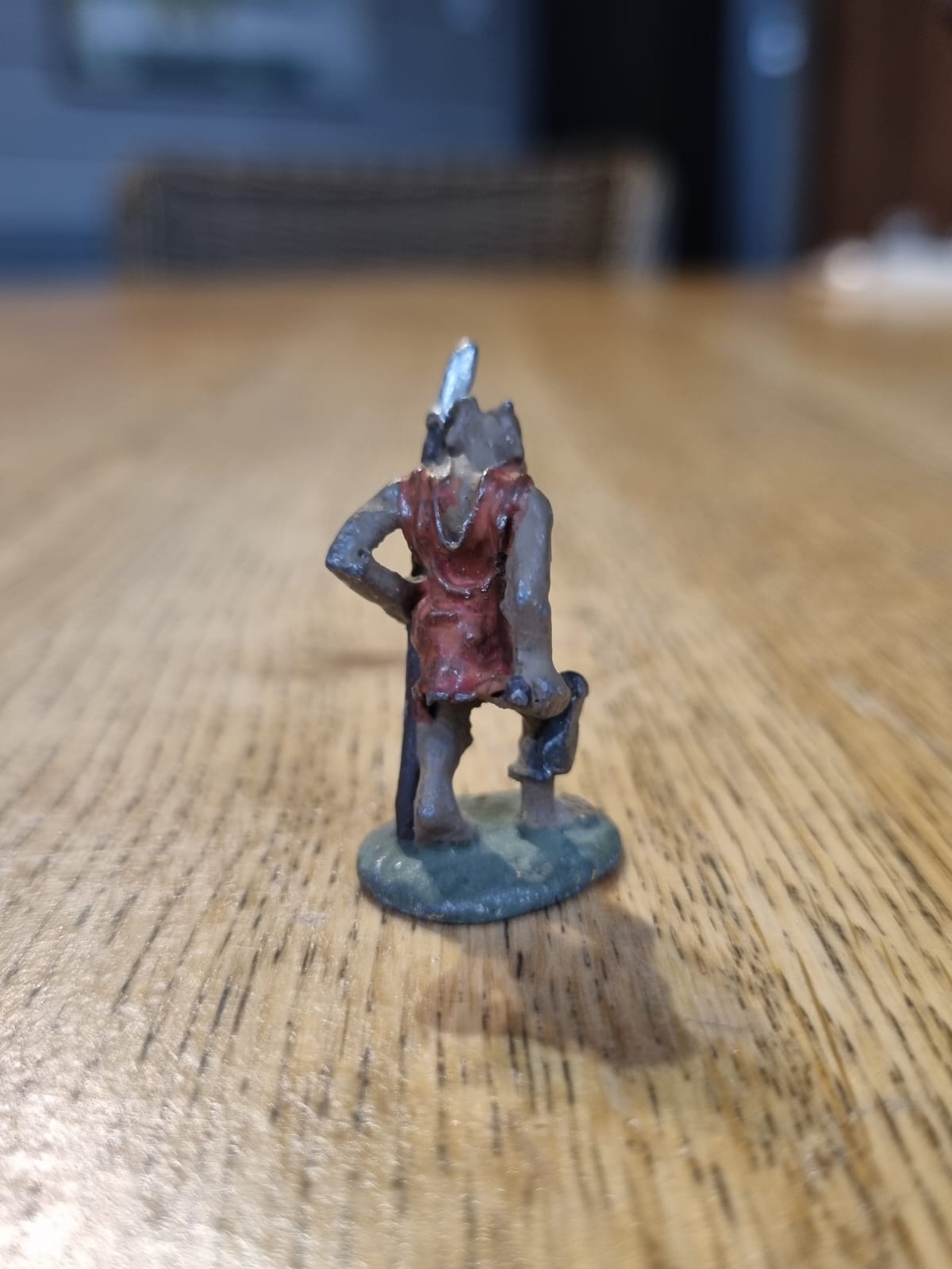 Citadel - Pre Slotta - Warhammer - C15  Orc Warrior -  with axe and spear 1984