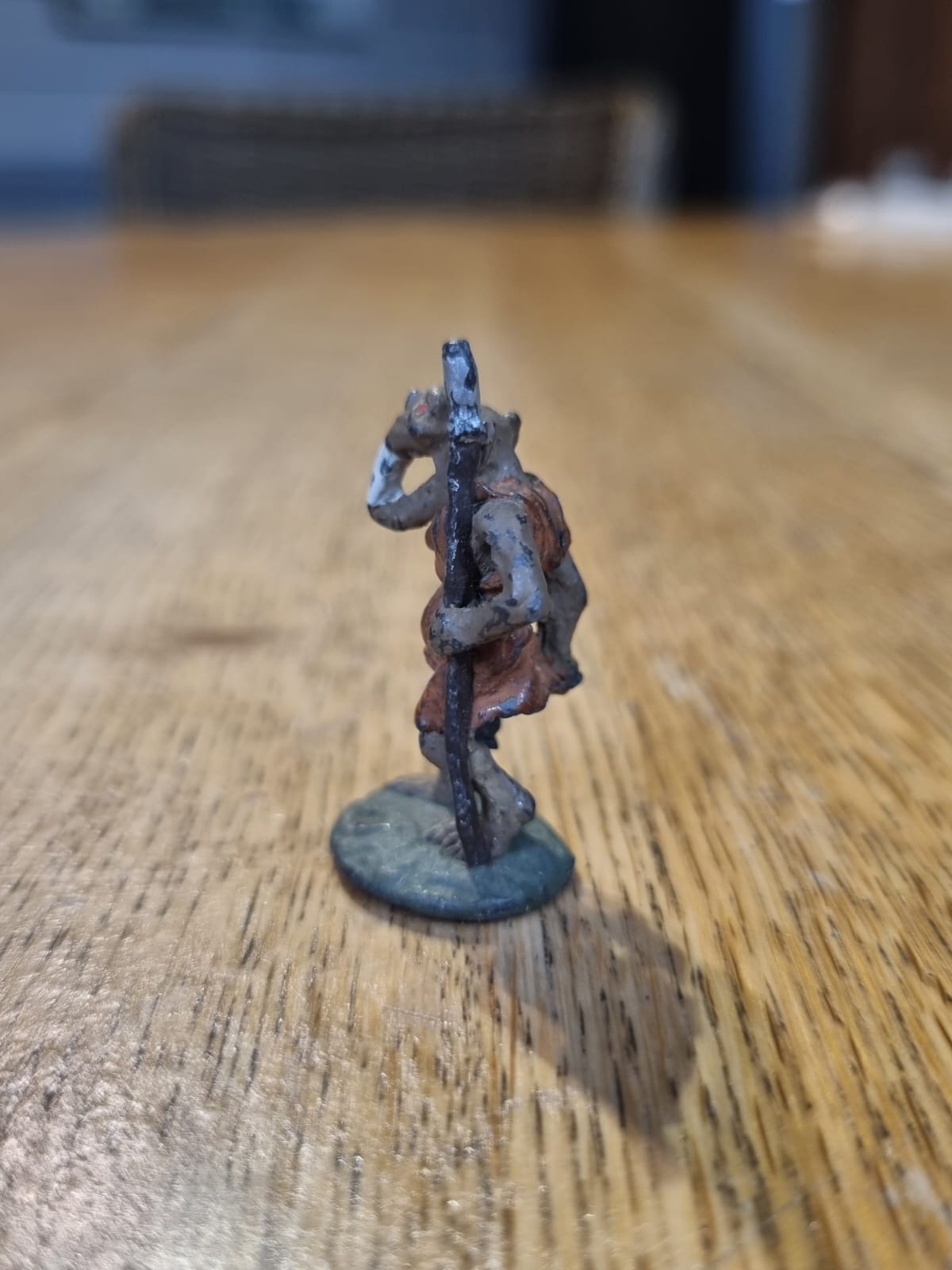 Citadel - Pre Slotta - Warhammer - C15  Orc Warrior -  with axe and spear 1984