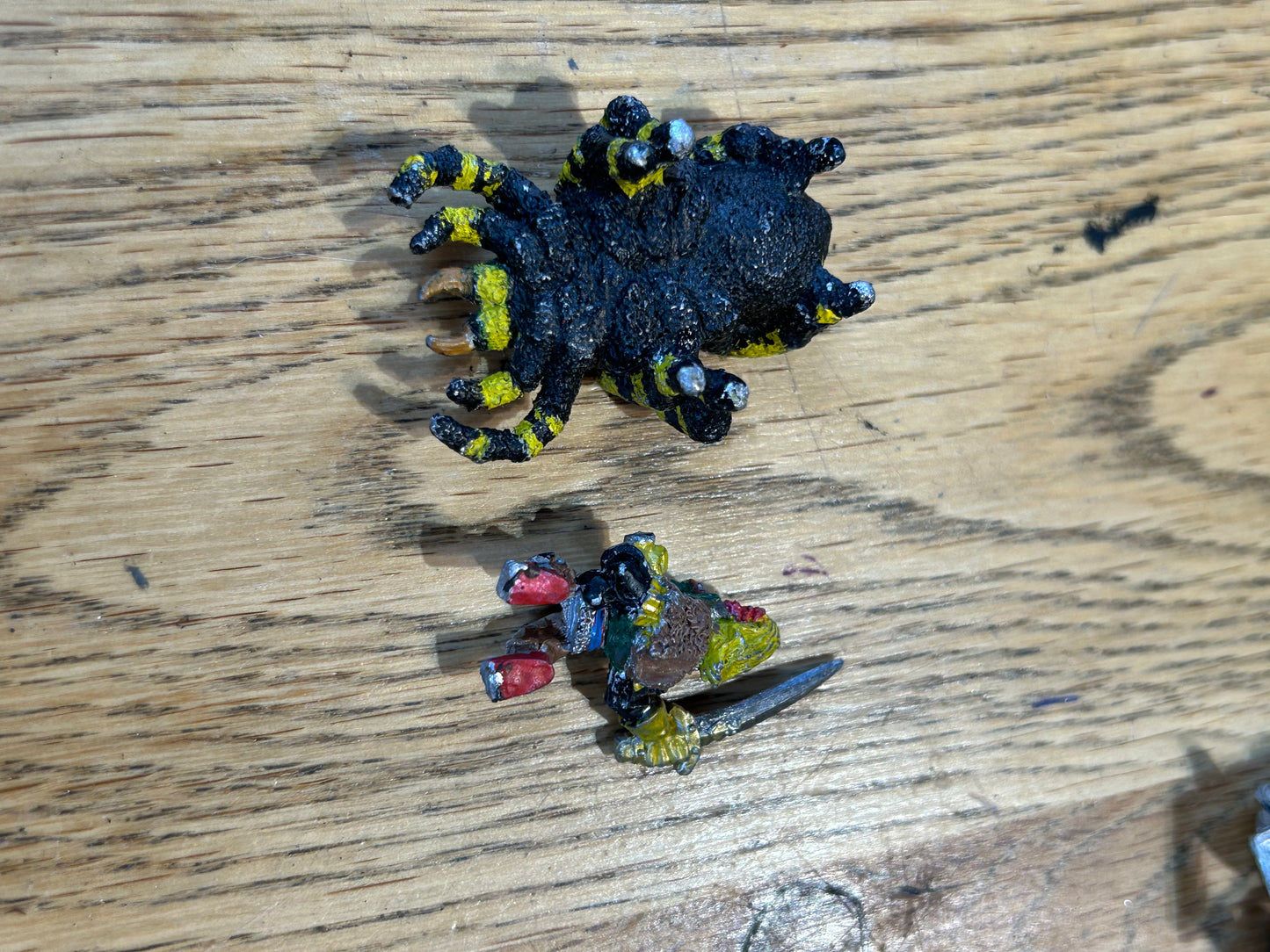 Warhammer Fantasy Marauder miniatures Goblin hero on Giant Spider