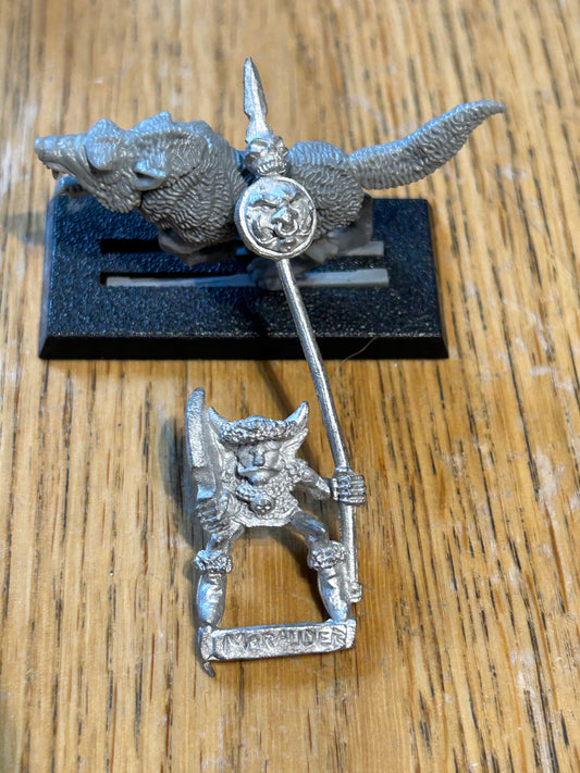 Warhammer Marauder Goblin Wolf Rider standard Command Metal Plastic Classic OOP