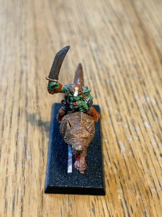 Warhammer fantasy marauder miniatures goblin wolf rider with sword