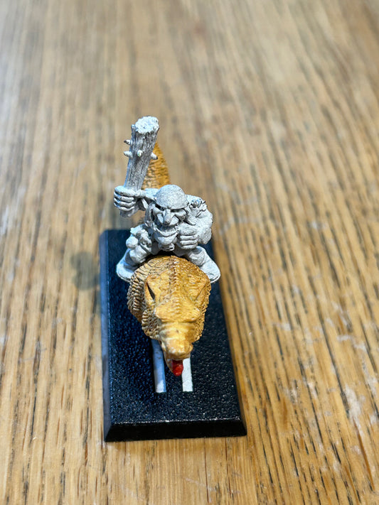 Warhammer fantasy marauder miniatures goblin wolf rider with club