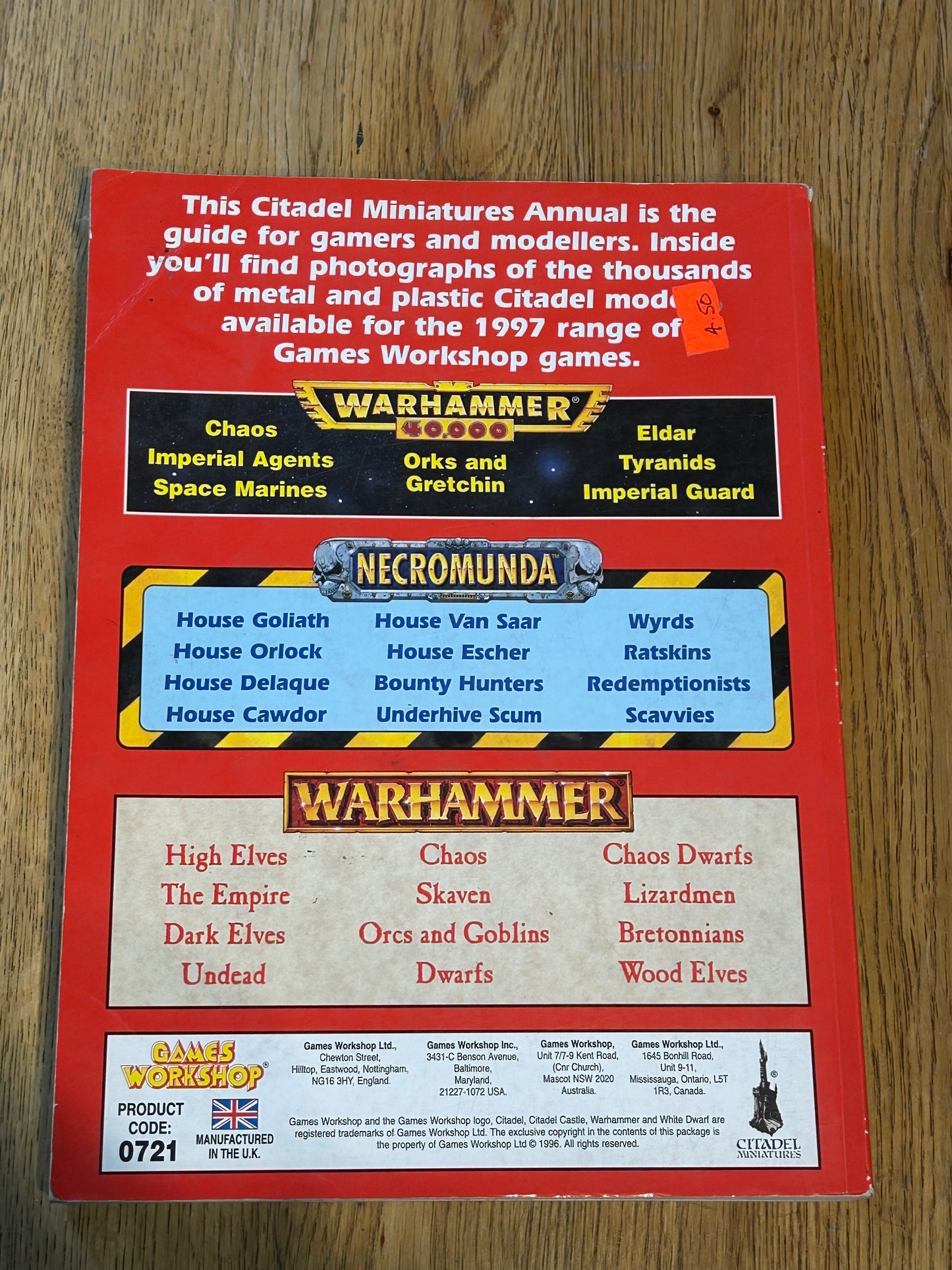 citadel miniatures 1997 annual