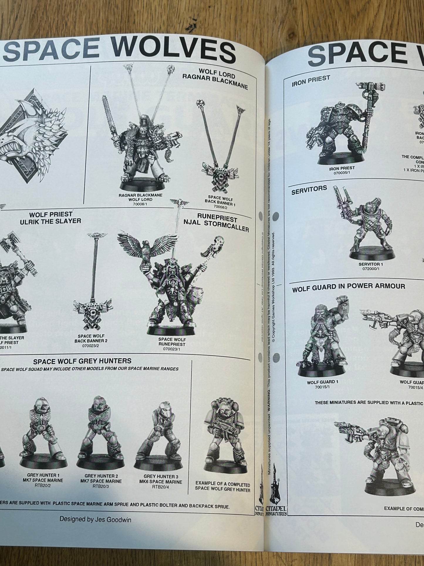 Citadel miniatures green catalogue section three