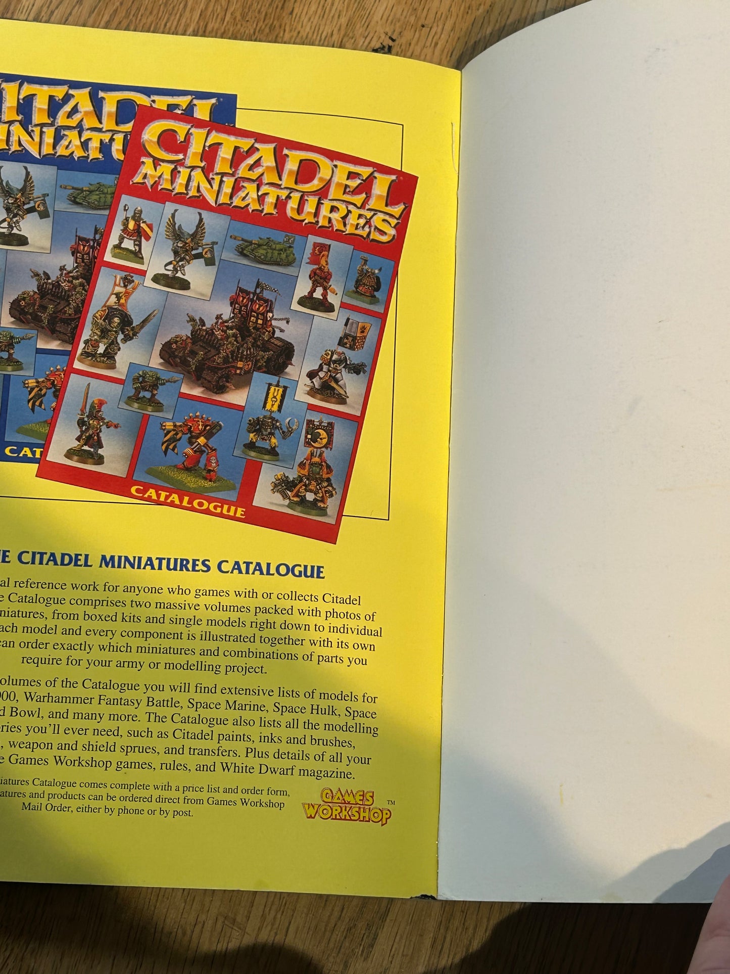 Citadel miniatures green catalogue section three