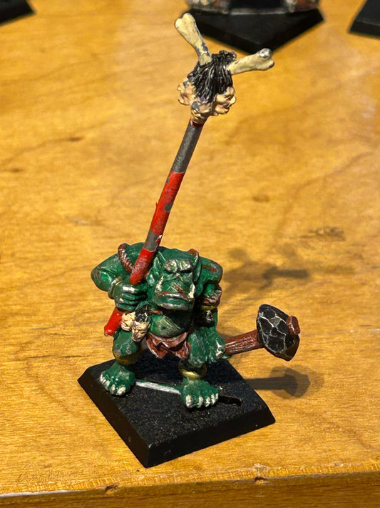 Savage Orc Standard Bearer Citadel Games Workshop Warhammer WFB Boy 1990s Metal