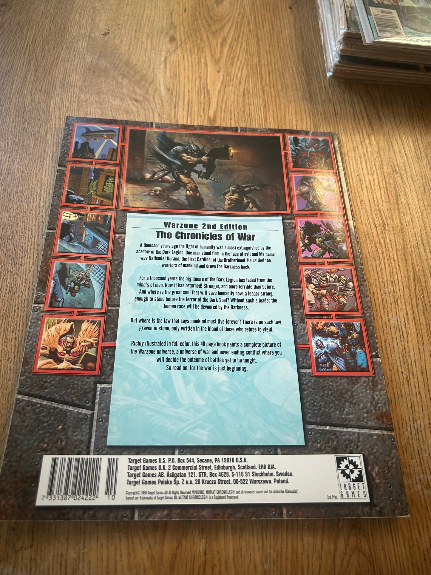 Warzone The Chronicles Of War Rulebook - Mutant Chronicles Target Games
(has some mild wear)