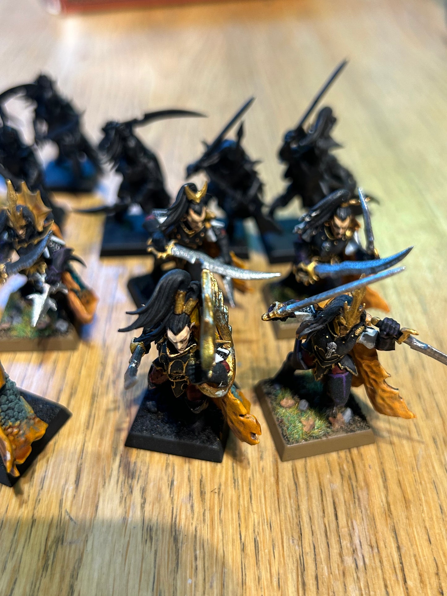 Warhammer fantasy dark elf black ark corsairs x20 (4 have broken weapons and there are only two spare blades to fix any of them) half painted