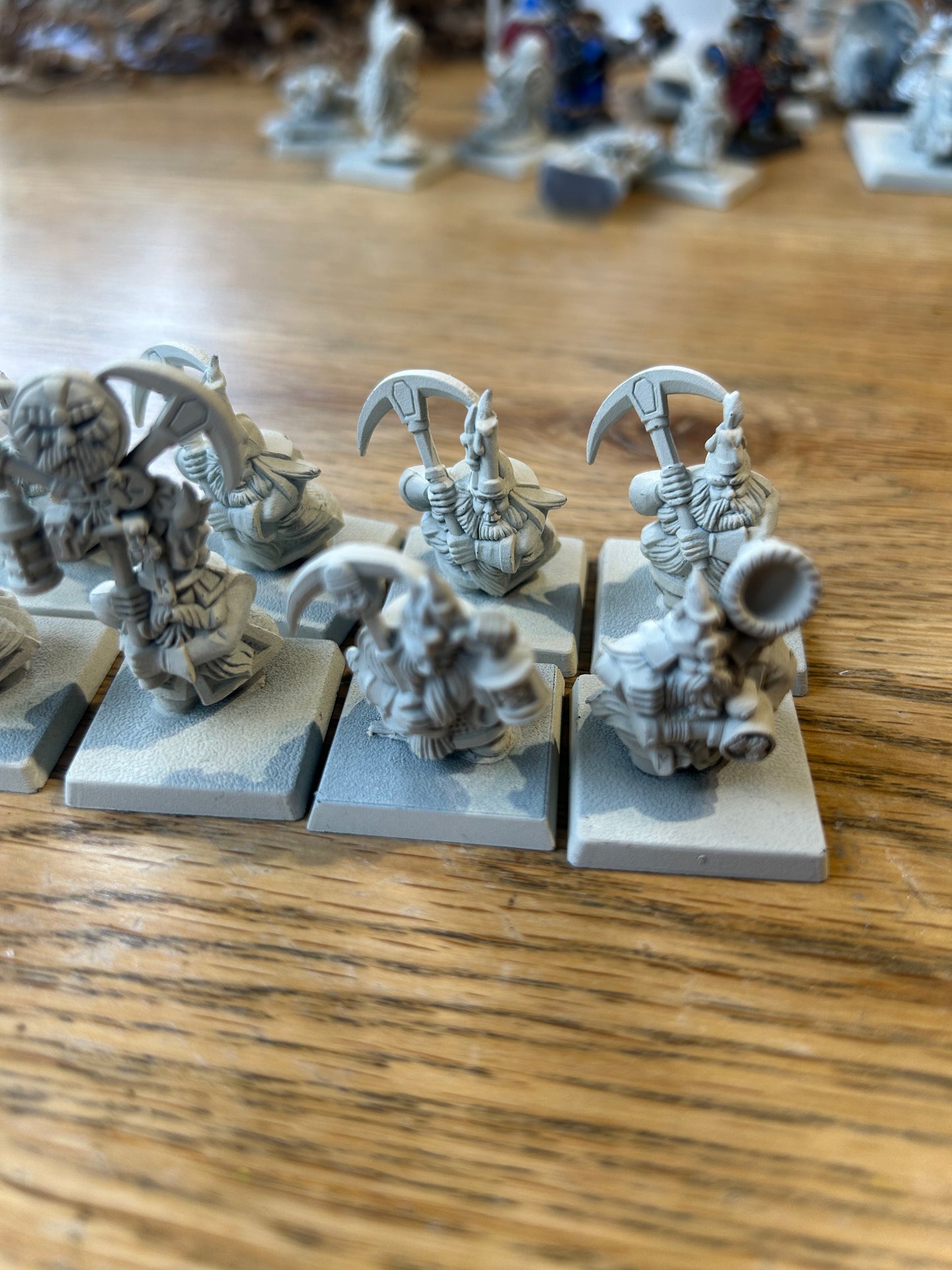 8 Dwarf Miners With command and mine cart From Skull Pass WFB