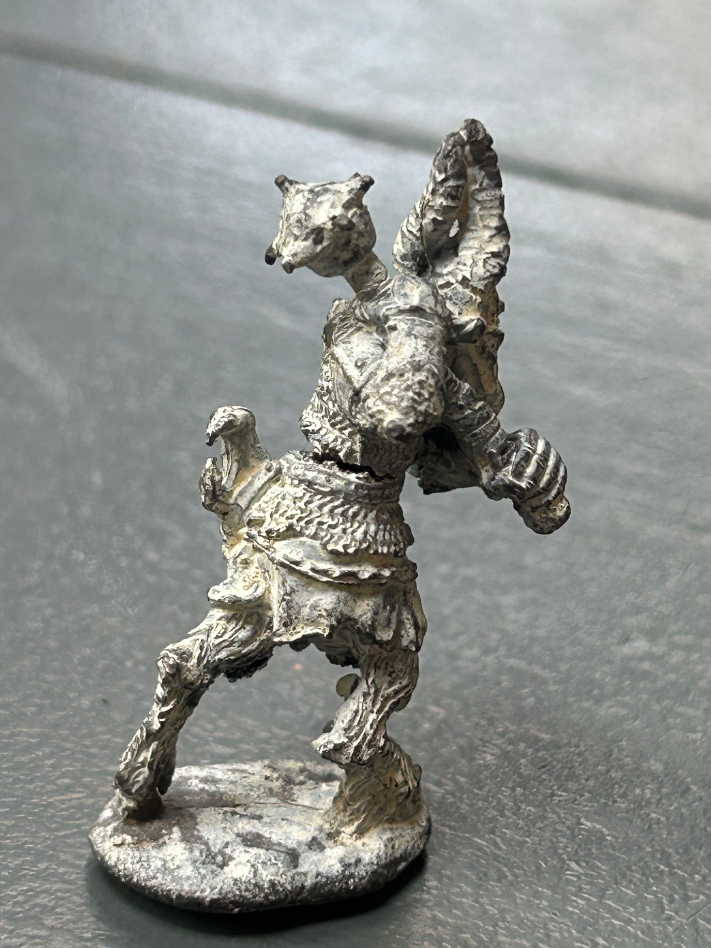 Citadel Warhammer metal 80s Runequest Box Set 4 Beastmen Broo attacking with mace