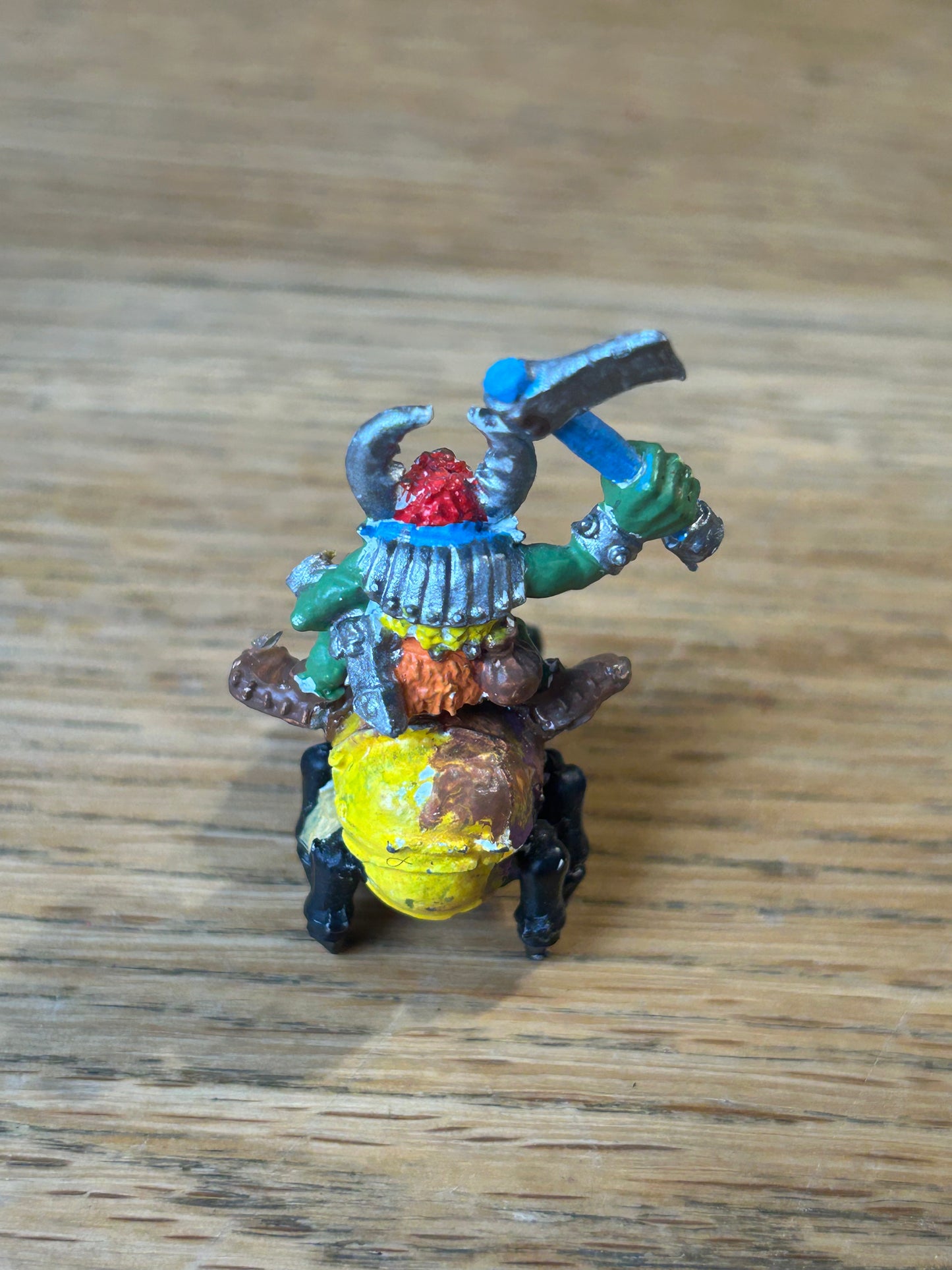 Warhammer fantasy metal goblin spider rider leader forest goblin with axe on spider