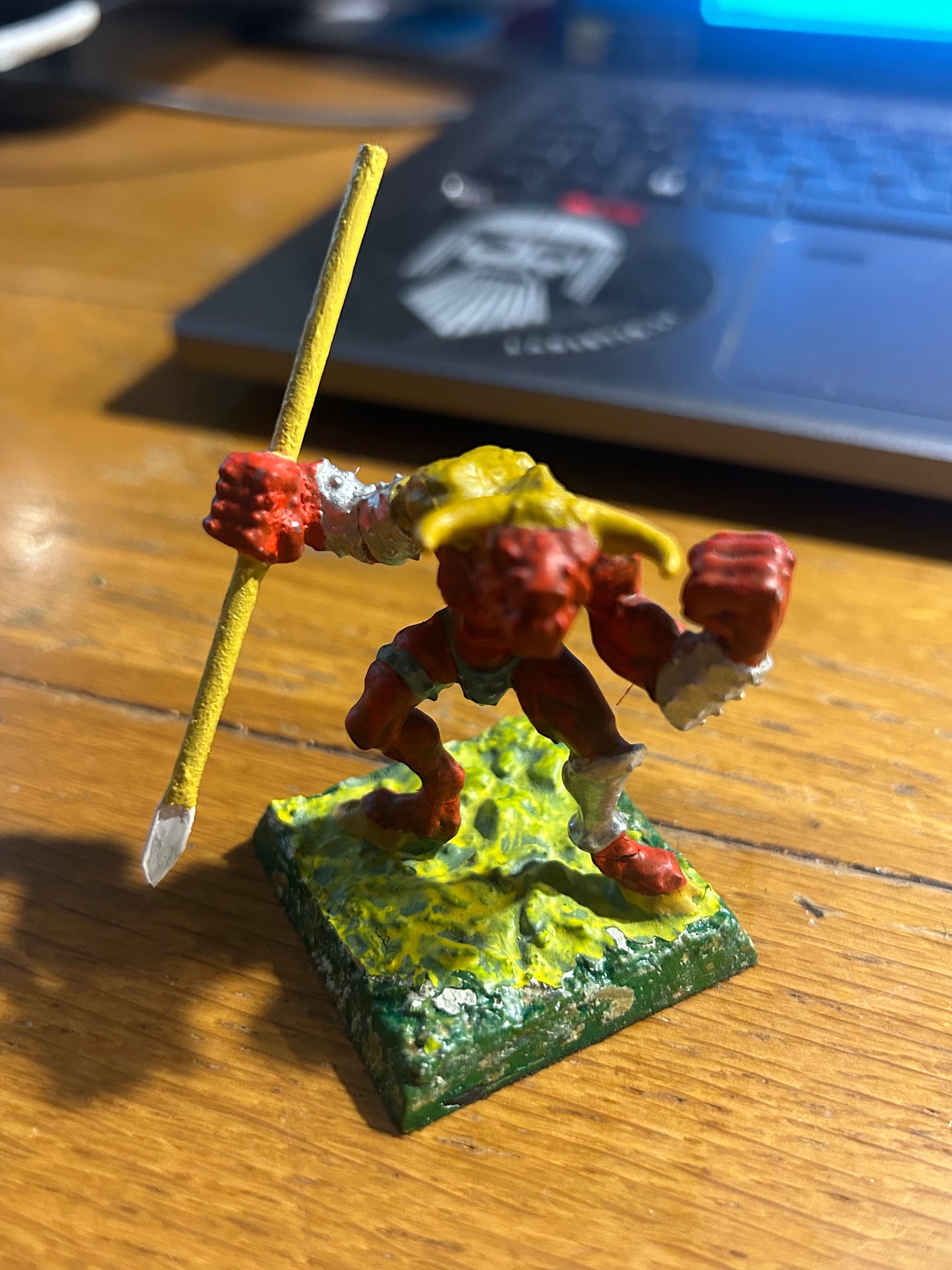 1988 Chaos converted Minotaur Lord C34 Lord Duherst the Master Butcher Citadel Beasts GW has had the weapon replaced with a spear
