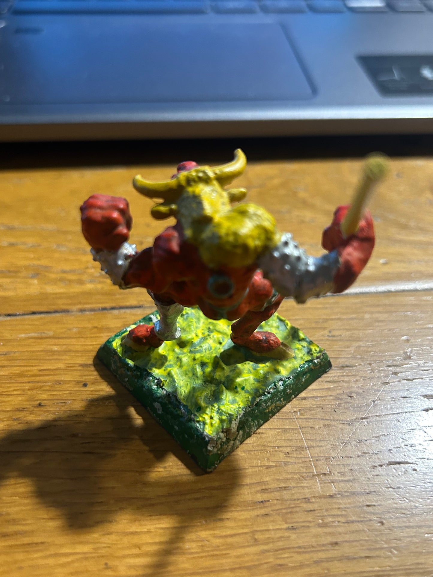 1988 Chaos converted Minotaur Lord C34 Lord Duherst the Master Butcher Citadel Beasts GW has had the weapon replaced with a spear