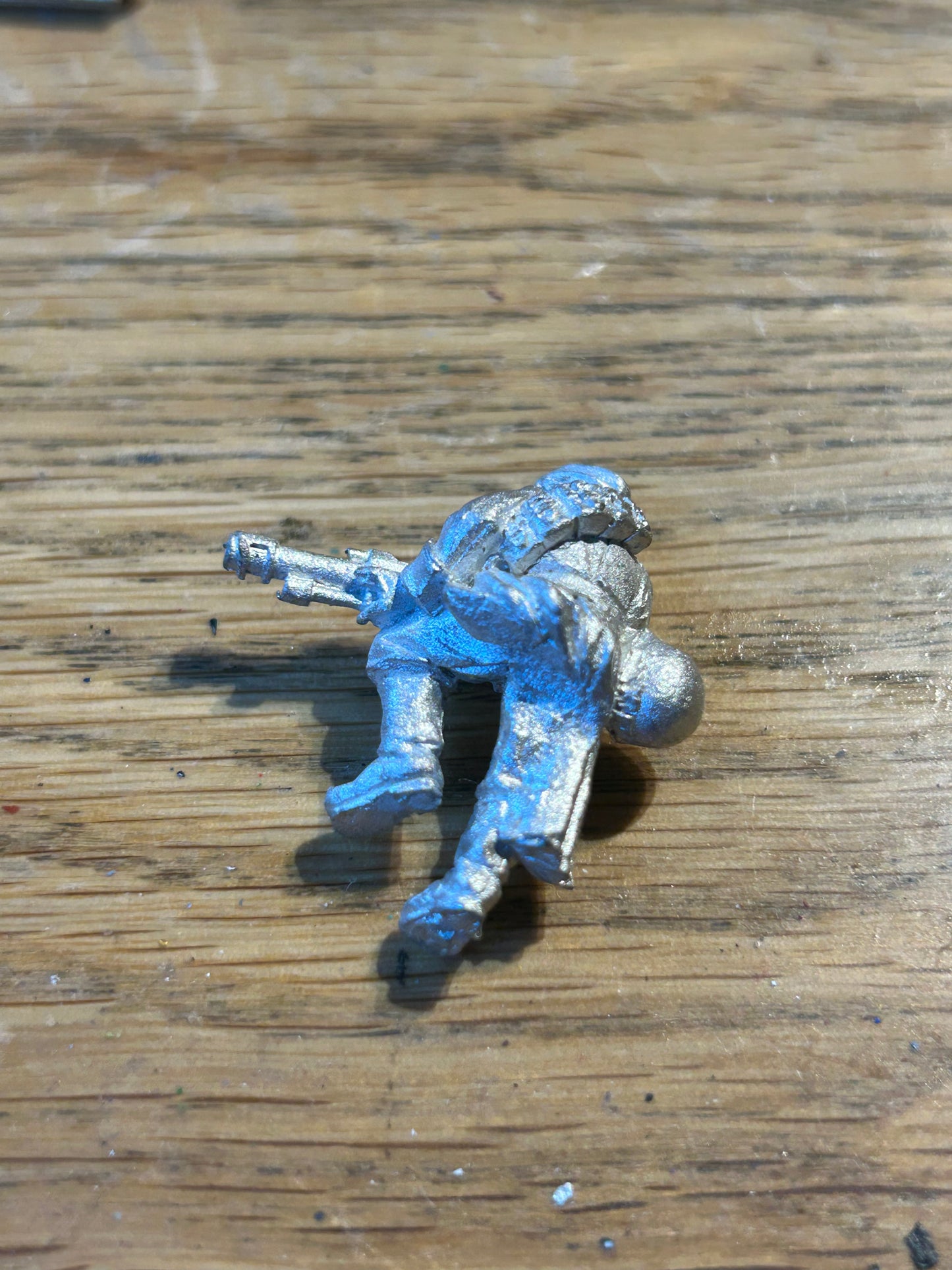 Warhamer 40k Imperial Guard Valhallan Tank Rider Metal Figure Oop