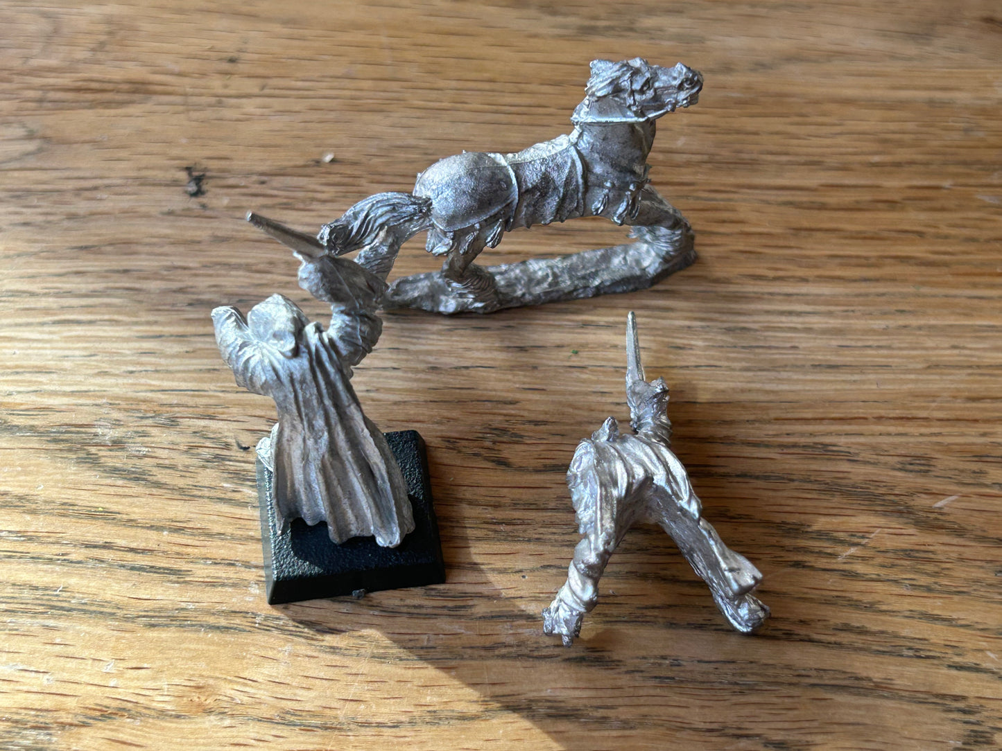 Warhammer Citadel classic 80s LOTR ME64 Black Rider Ringwraith mounted and on foot Undead
