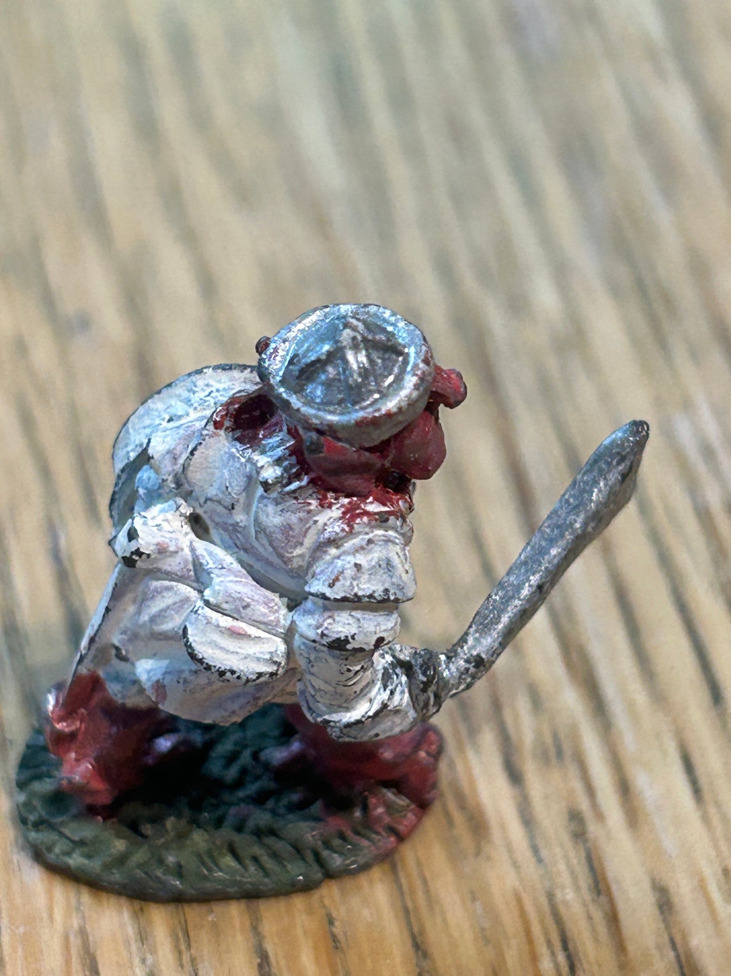 Warhammer fantasy citadel fiend factory goblin charging with sword and shield