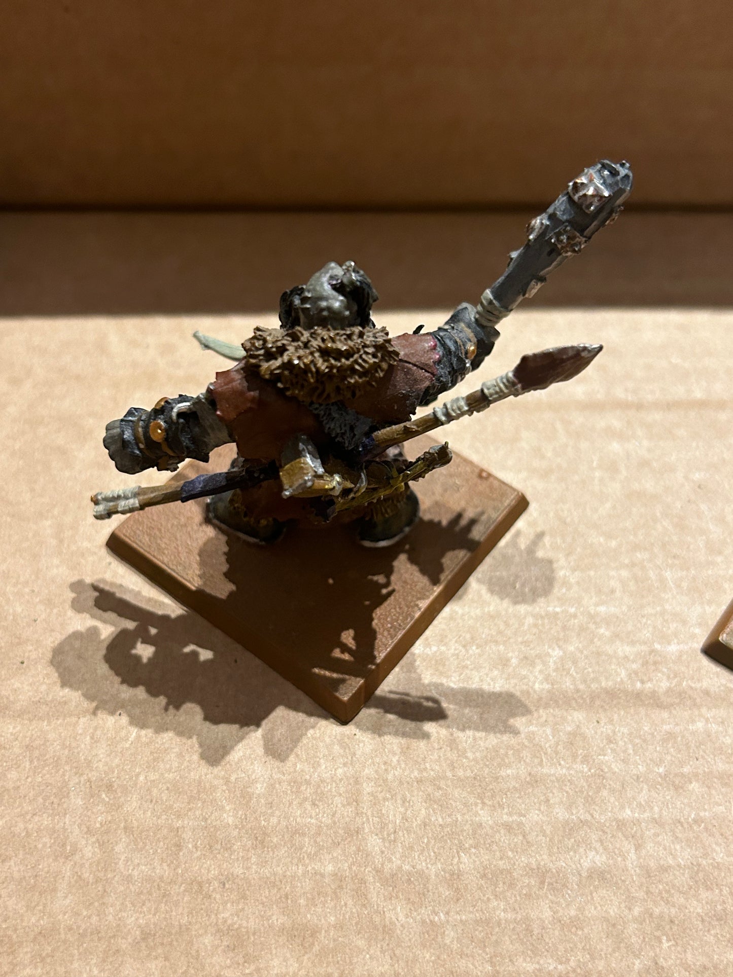 - ogre icebrow hunter with one sabretusk warhammer fantasy metal