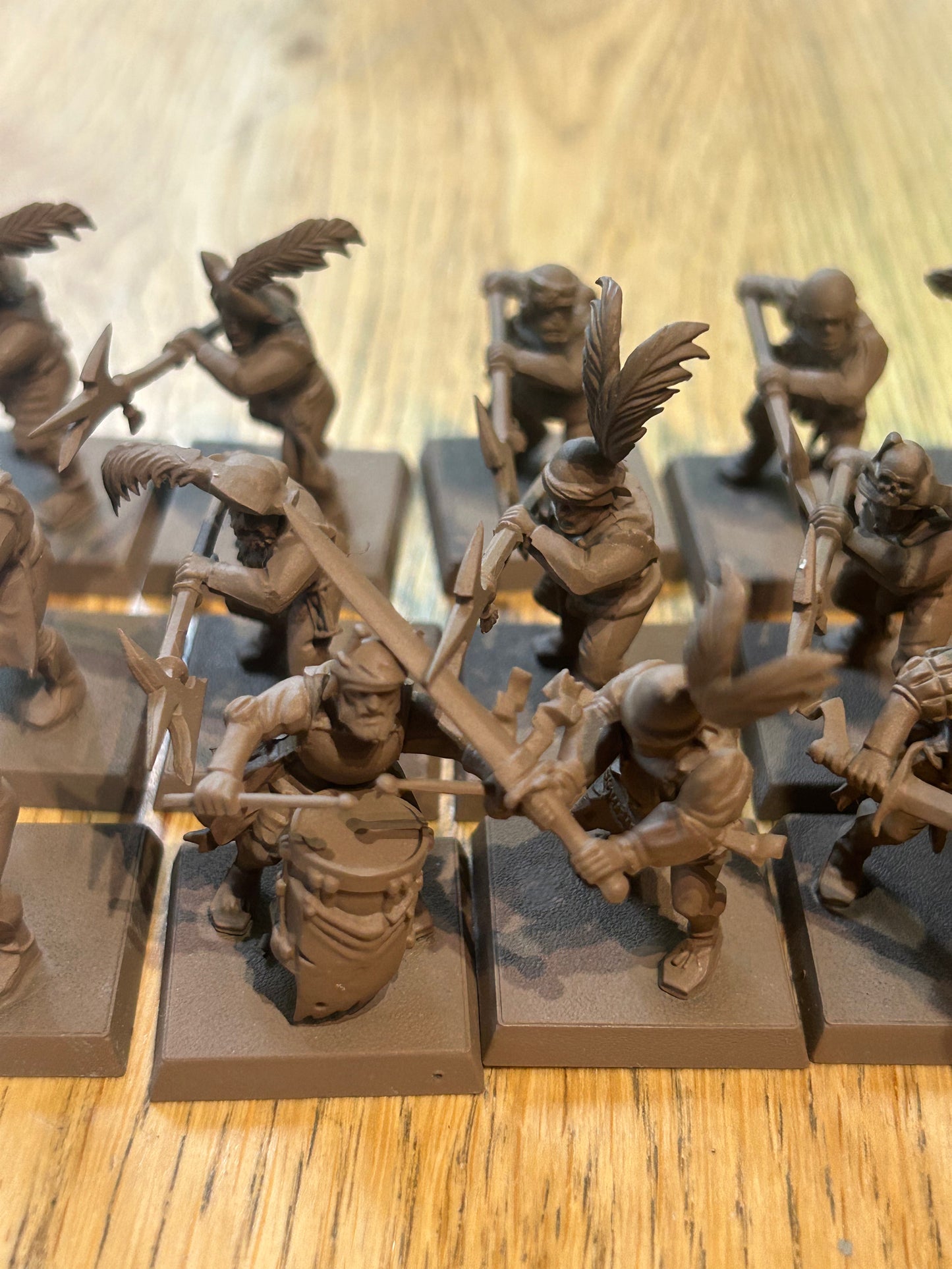 Warhammer fantasy old world empire of man halberdiers regiment (15 halberdiers including full command). One halberd end needs regluing