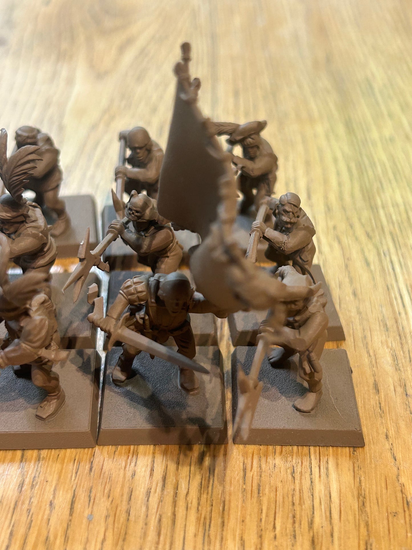 Warhammer fantasy old world empire of man halberdiers regiment (15 halberdiers including full command). One halberd end needs regluing