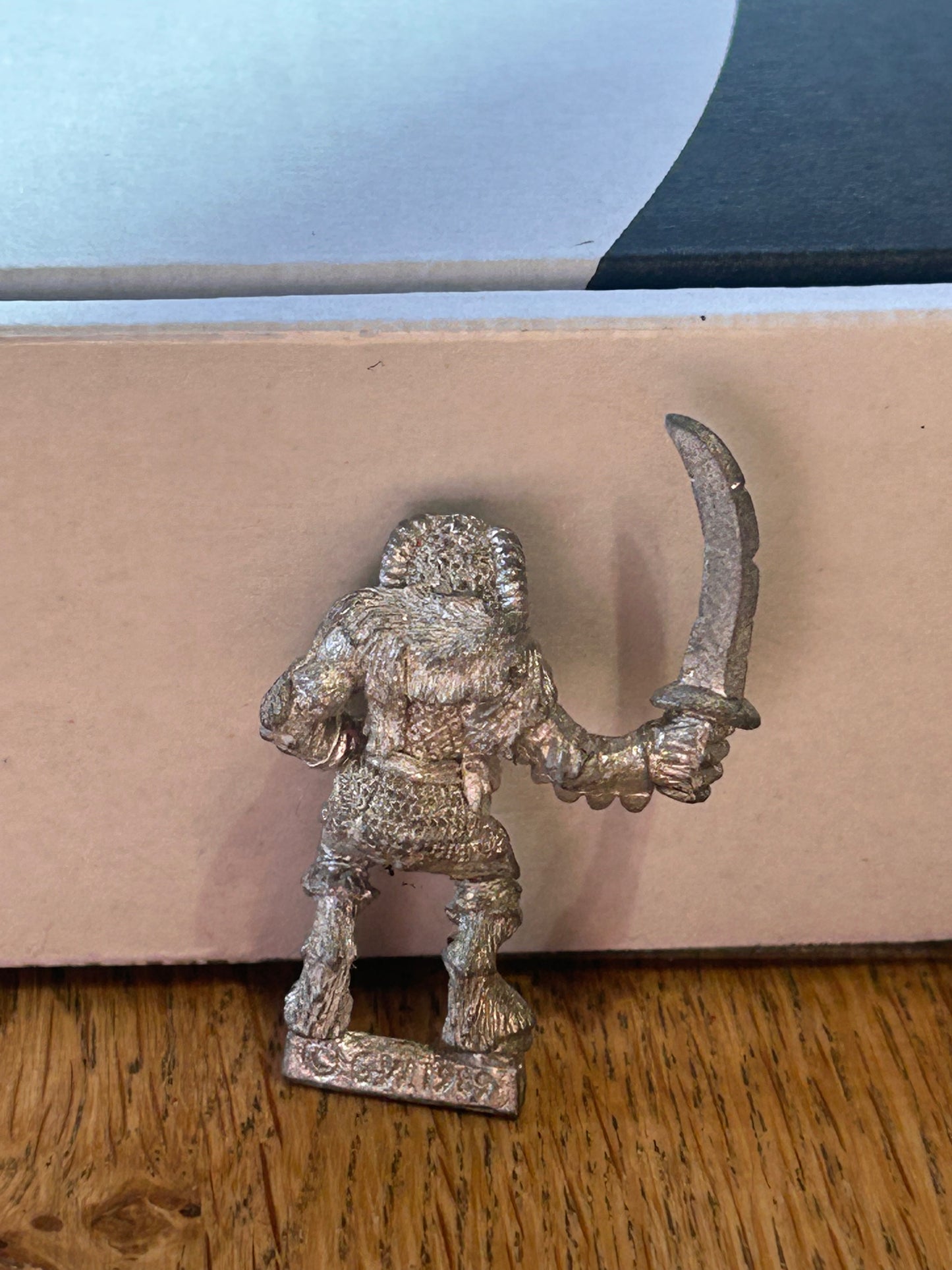 Realm Of Chaos Beastman with sword Bob Olley Metal Citadel 80s Beastmen warhammer fantasy
