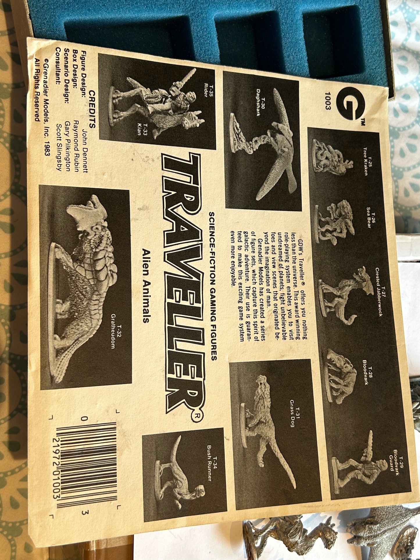 Traveller RPG Alien Animals Miniatures Box Set 1983 Grenadier metal