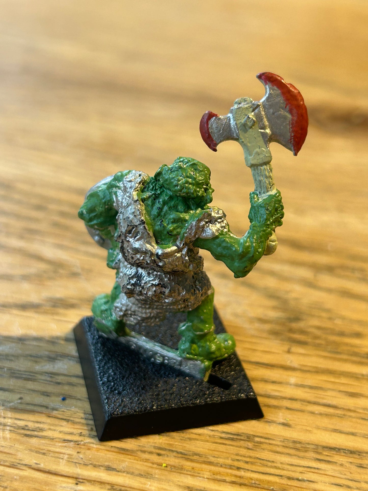 Iron claw orc with axe and shield warhammer fantasy orcs and goblins