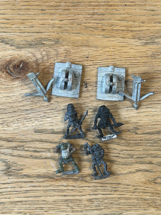Warhammer Fantasy Citadel regiments of renown Notlob’s orc artillery Orc Ballista Bolt Throwers & Crew