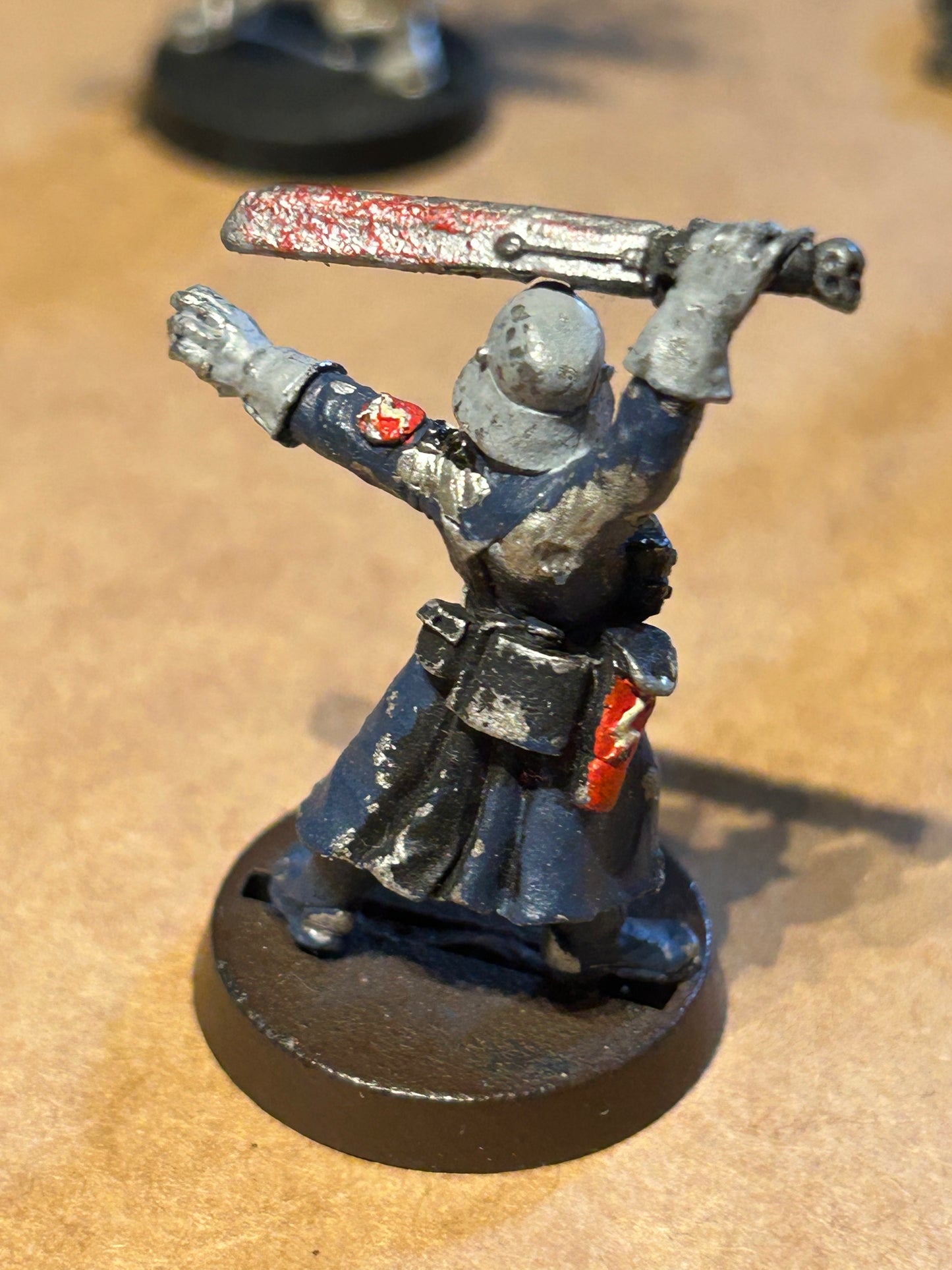 Citadel Warhammer classic 40K Imperial Guard Steel Legion officer with power sword