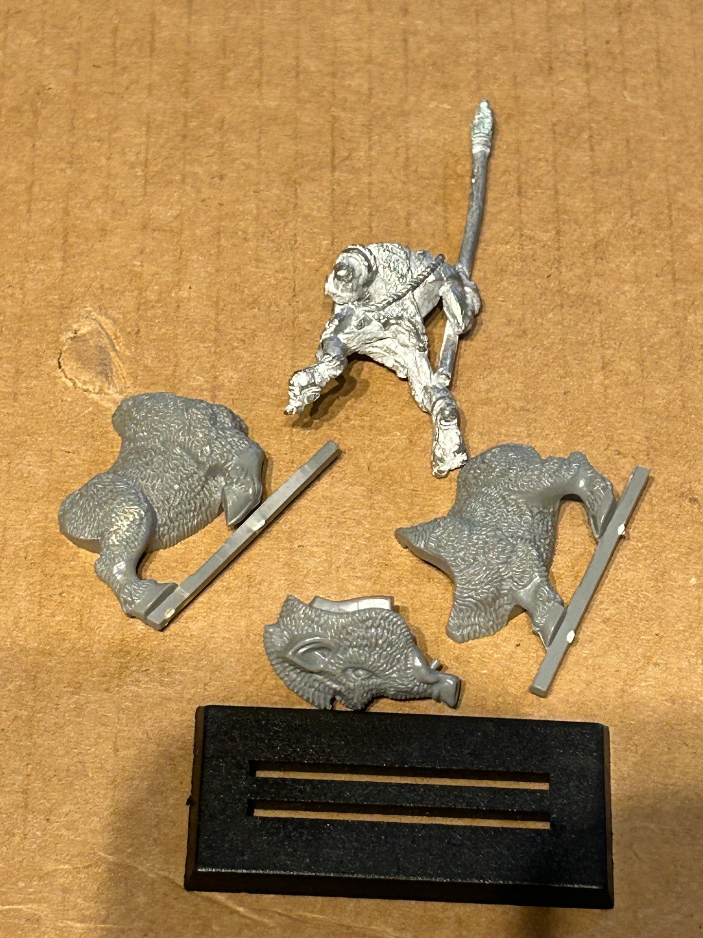 Warhammer Fantasy Battles Old World Savage Orc Boar Boy with spear Games Workshop