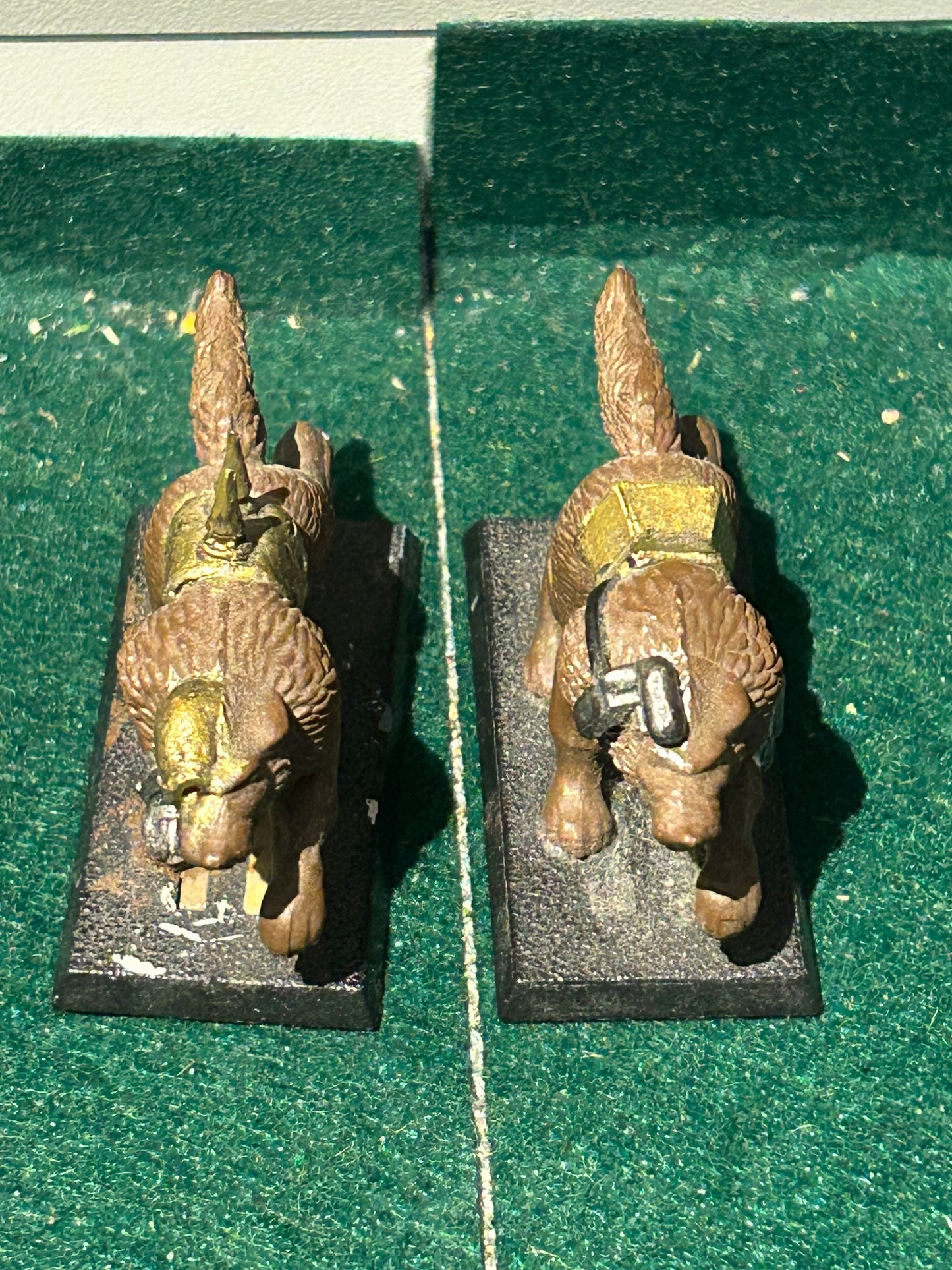 Battle masters wolves x 2 converted to be cybernetic wolves (great for stargrave or science fiction skirmish games)