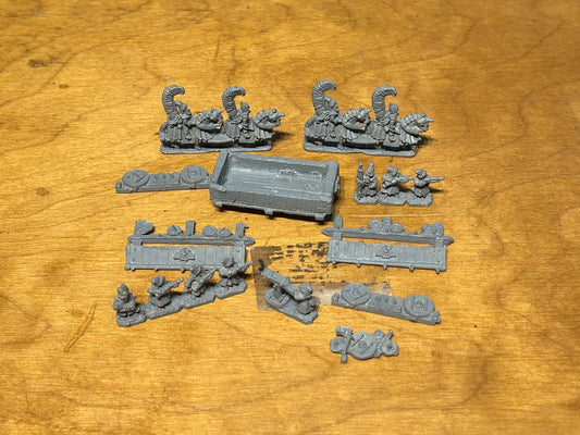Kislev War Wagon - 10mm - Warmaster - undercoated (missing the horses without riders but includes an extra set of the horses with riders)