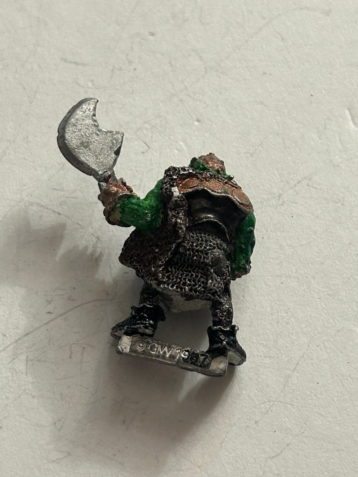 Iron claw orc with halberd warhammer fantasy orcs and goblins