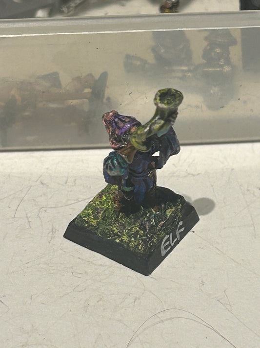 Ral Partha Elven Command Trumpeter 02-019 Elf Command Group Fantasy Figure Metal
 collector series