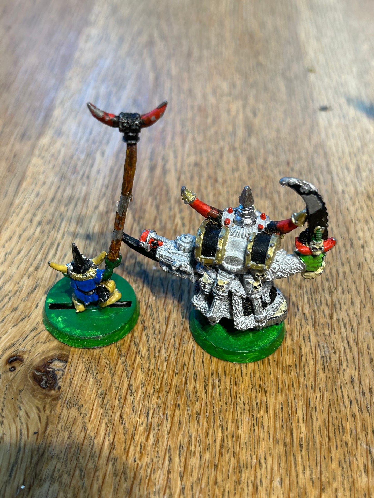 Classic Warhammer 40k Ork Warlord Ghazghkull Thraka & Makari Gretchin Metal 1992