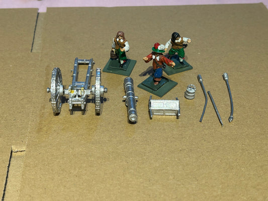 Lamming or minifigs  cavalier and Roundheads cannon and crew  historical miniatures English civil war
