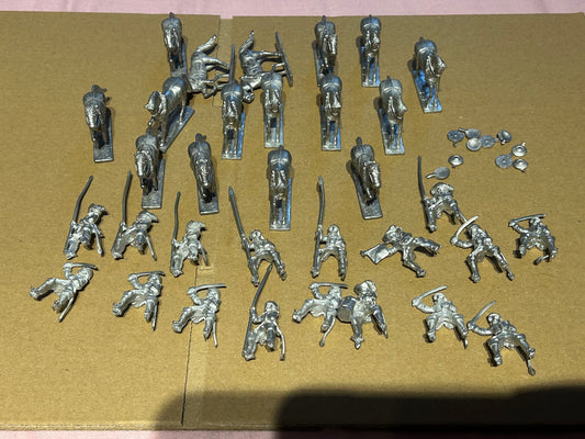 Lamming or minifigs cavalier and Roundheads cavalry x16 historical miniatures English civil war