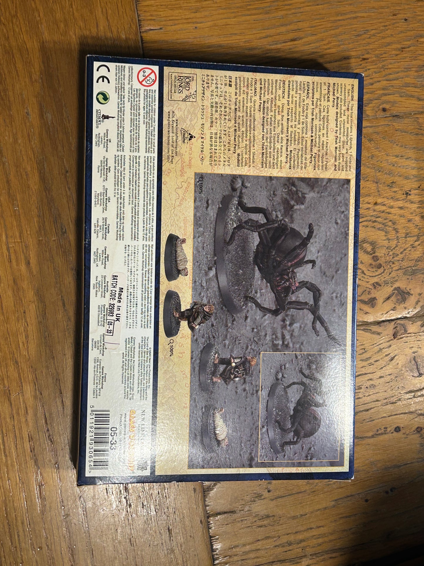 Games Workshop LOTR In The Clutches of Shelob Metal 2004 mostly New in opened box (Sam has been painted)