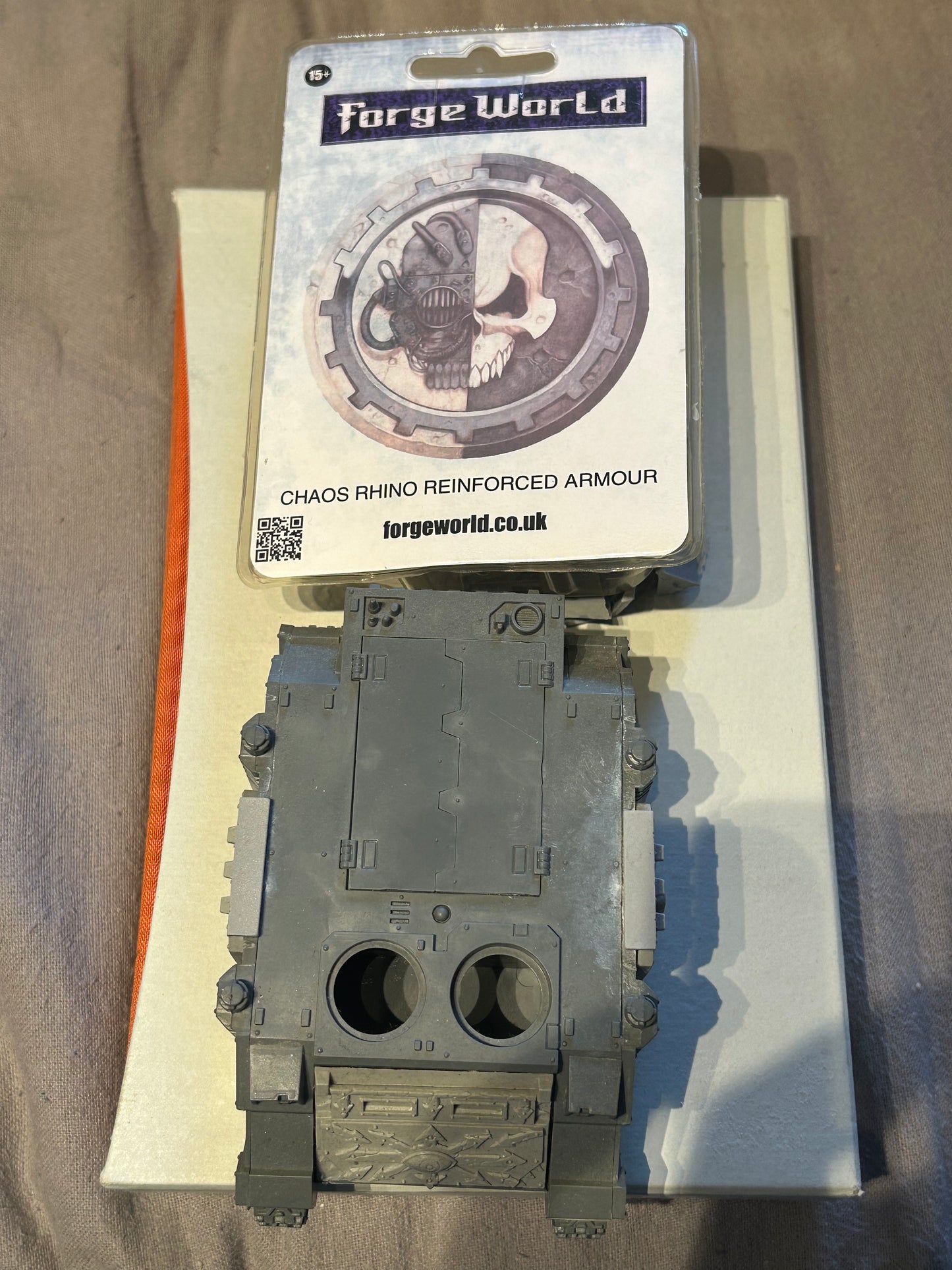 Forge world chaos rhino reinforced rhino conversion kit and rhino (one kit is mostly still on Sprue with two bits used, alongside a second kit I believe that has been used to)