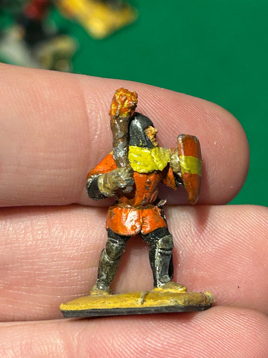 Citadel medieval range M8 armoured infantry in aketon with hand weapon (a torch in this case)