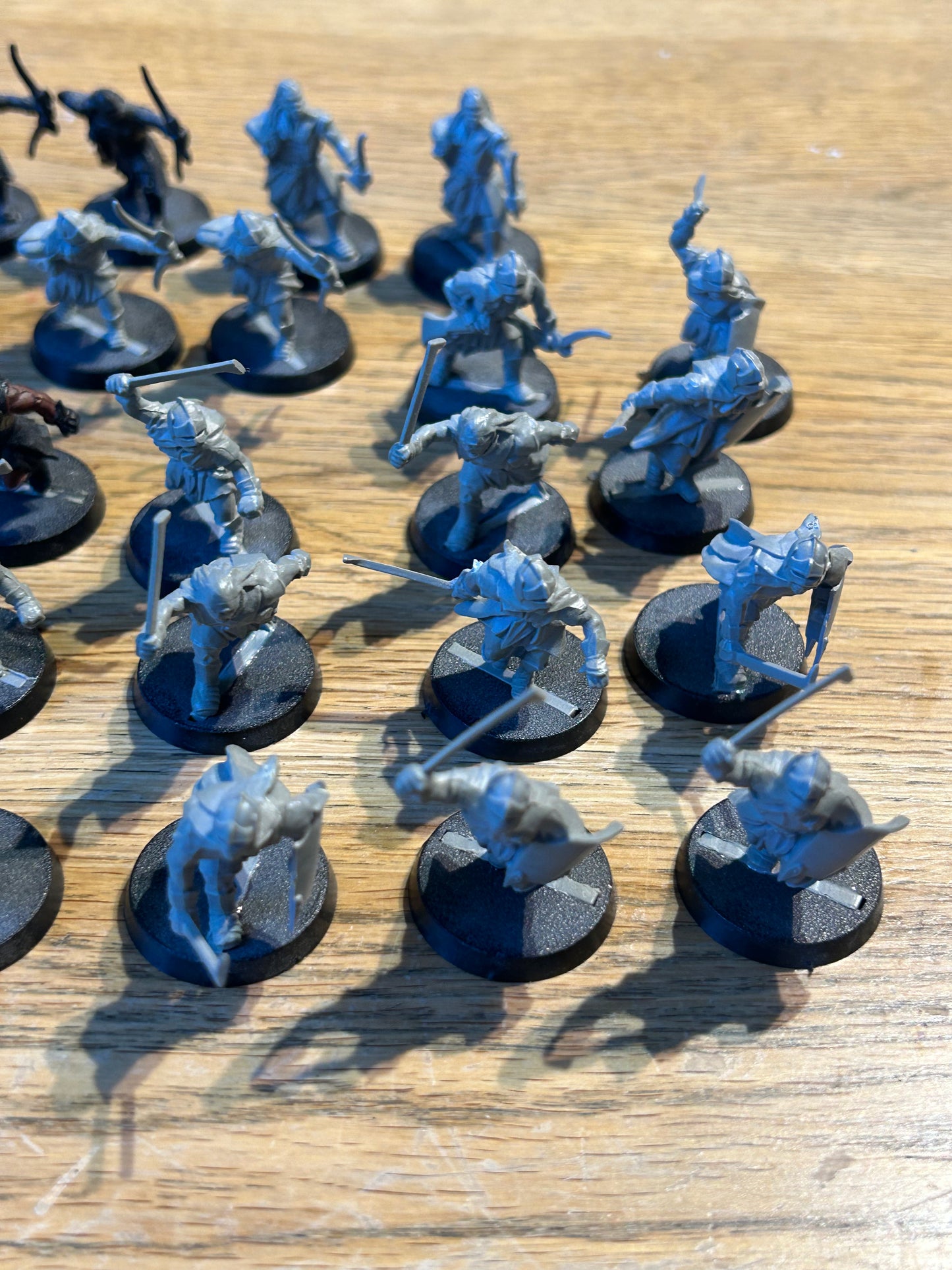 Uruk-hai Scouts x24, full set of 8 archers, 8 sword and shield, 8 sword. MESBG